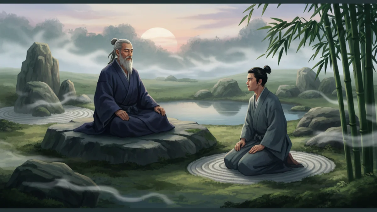 The Path of the Sword - Tales of Bushido story illustration from Japanese Samurai Legends