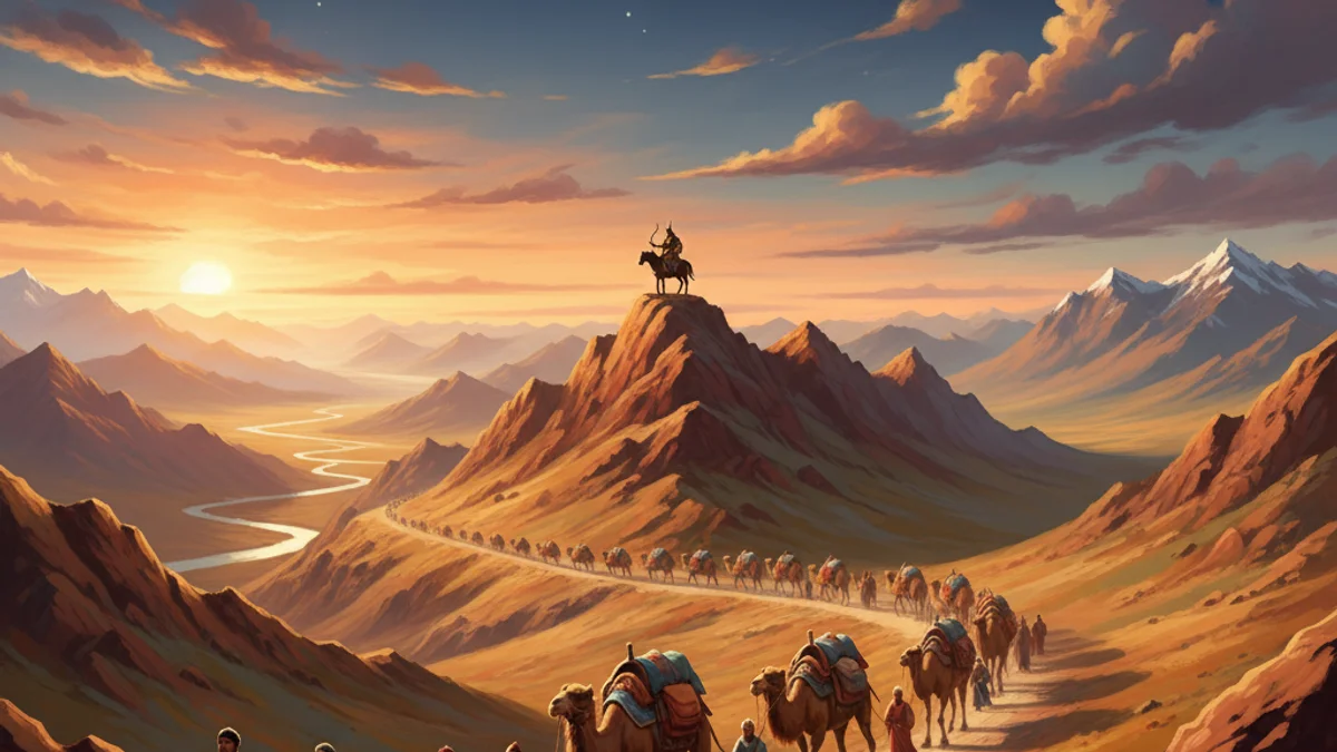 The Pax Mongolica - Tales of Mongol Conquests story illustration from Mongolian Epics