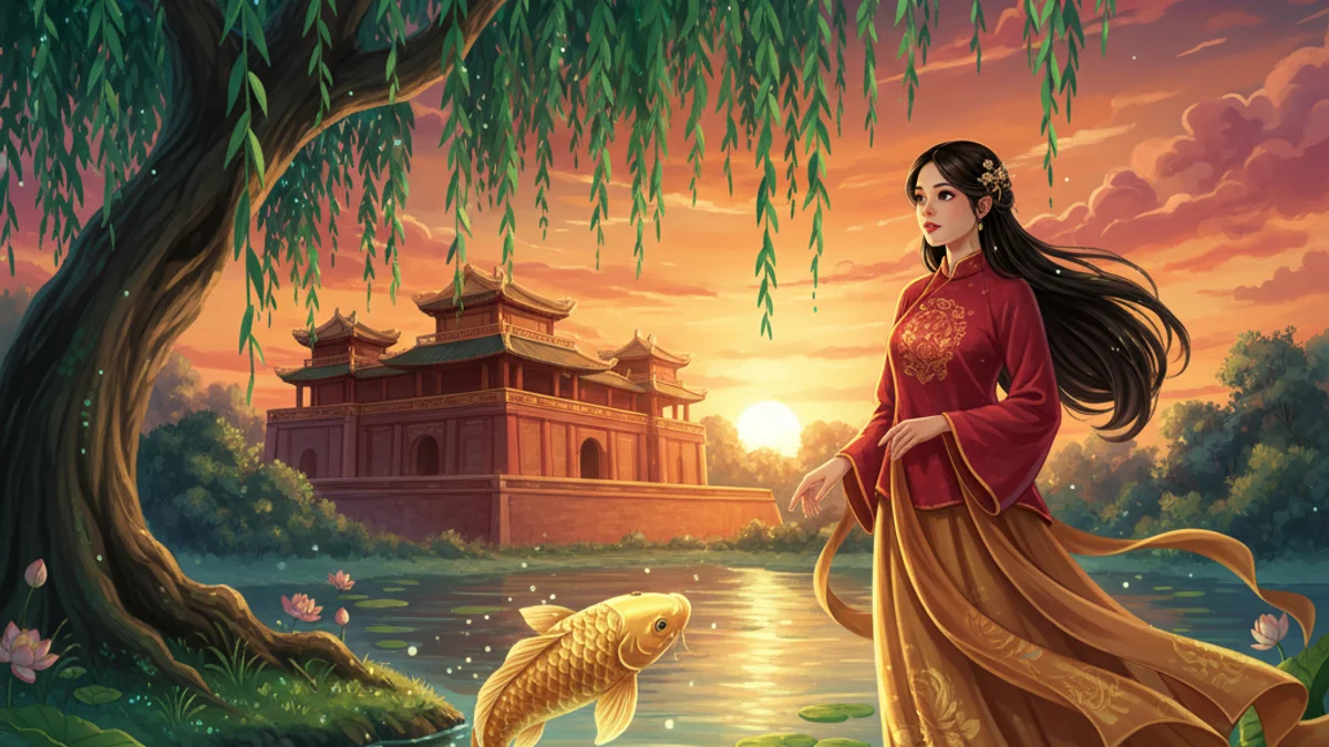 The Story of Tam and Cam - Classic Tales story illustration from Vietnamese Folklore
