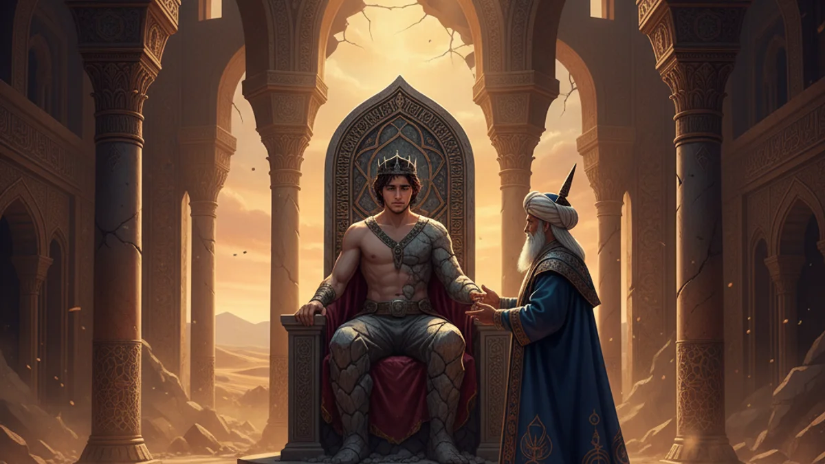 The Tale of the Ensorcelled Prince - Additional Tales story illustration from Arabian Nights