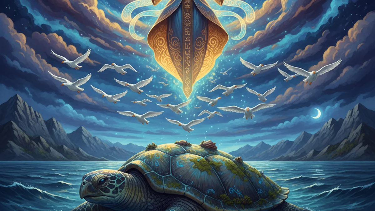 The Woman Who Fell from the Sky - Additional Tribes story illustration from Native American Legends