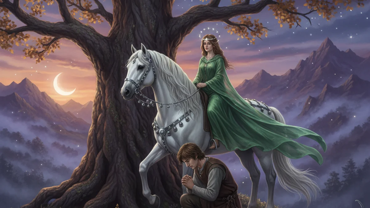 Illustration for Thomas the Rhymer - a scottish legends Celtic Myths story with moral lessons