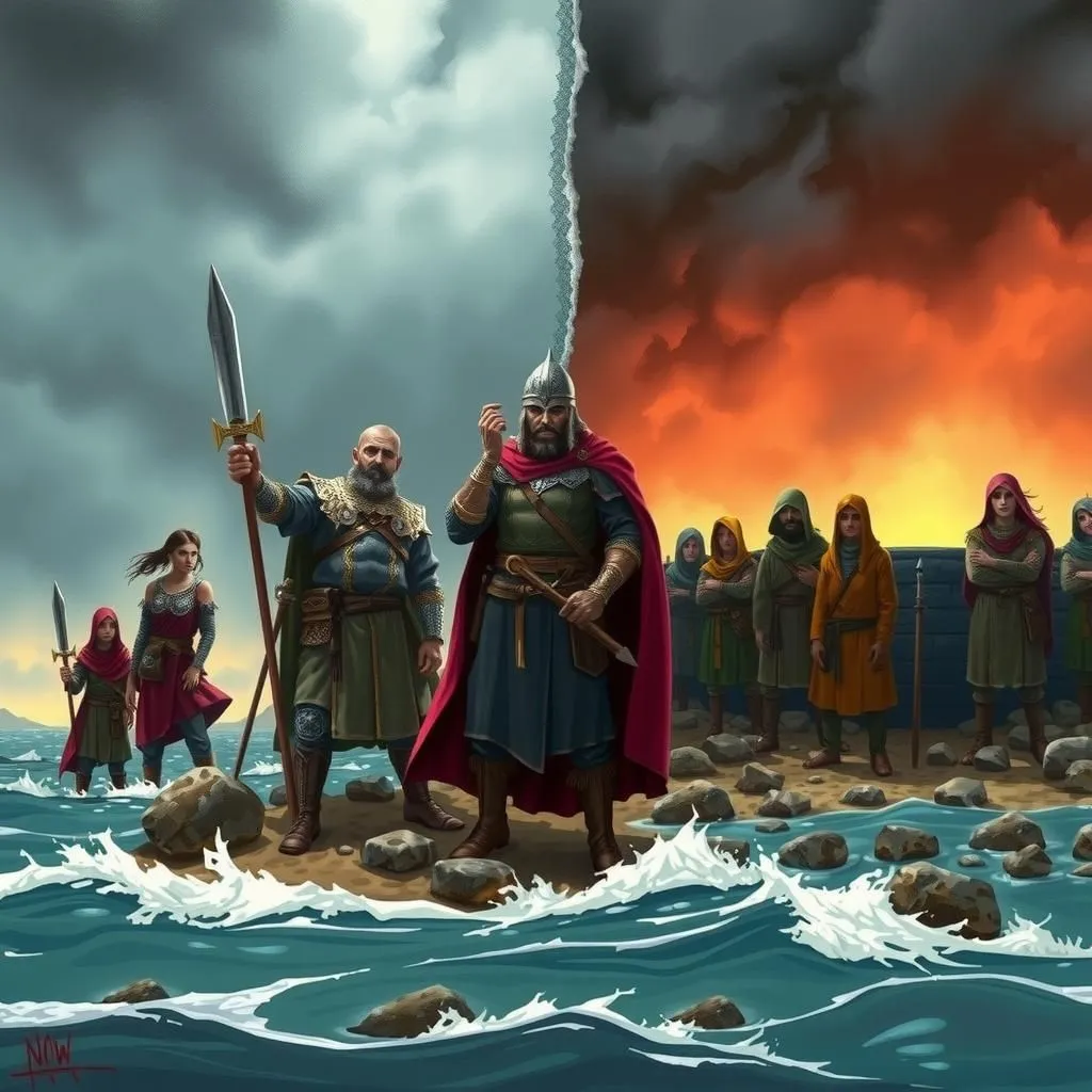 Una guerra necessaria. - Aesop's Fable illustration featuring Re di Madagonia and  Re di Novakatka