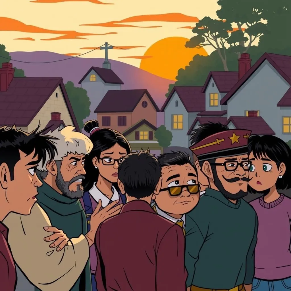 Isang Paralelismo ng Lahi. - Aesop's Fable illustration about pagkiling, xenophobia, hidwaan sa kultura