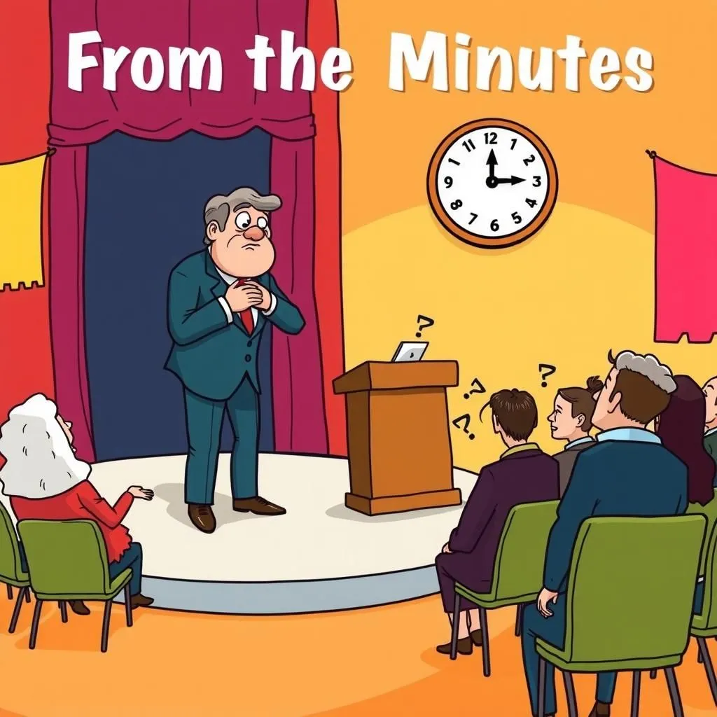 Mula sa Mga Minuto - Aesop's Fable illustration featuring Mananalumpati and  Walang Batik na Sagisag