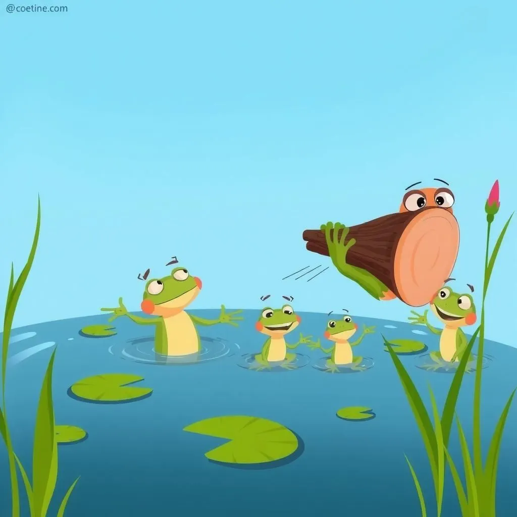 గాడిద మరియు కప్పలు.