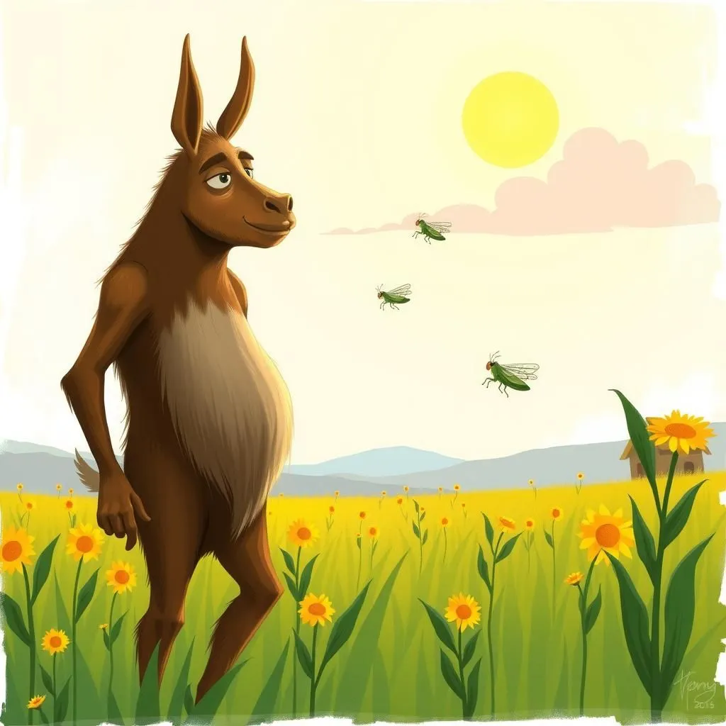 L'Asino e le Cavallette - Aesop's Fable illustration featuring Statista and  Lavoratori