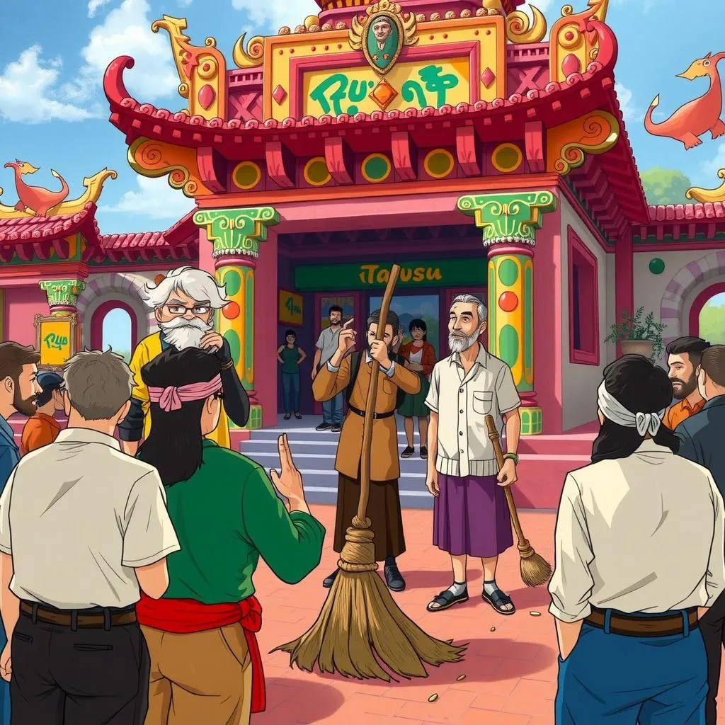 मंदिर की झाड़ू