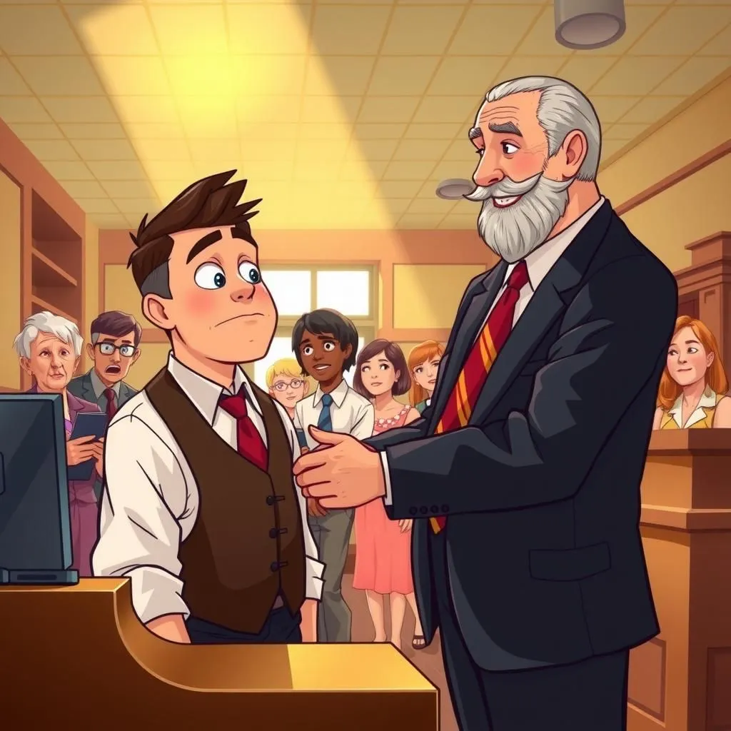 Il Cassiere Fedele. - Aesop's Fable illustration featuring Cassiere and  Direttori