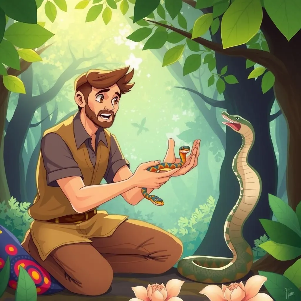 Ang Tao at ang Ulupong.