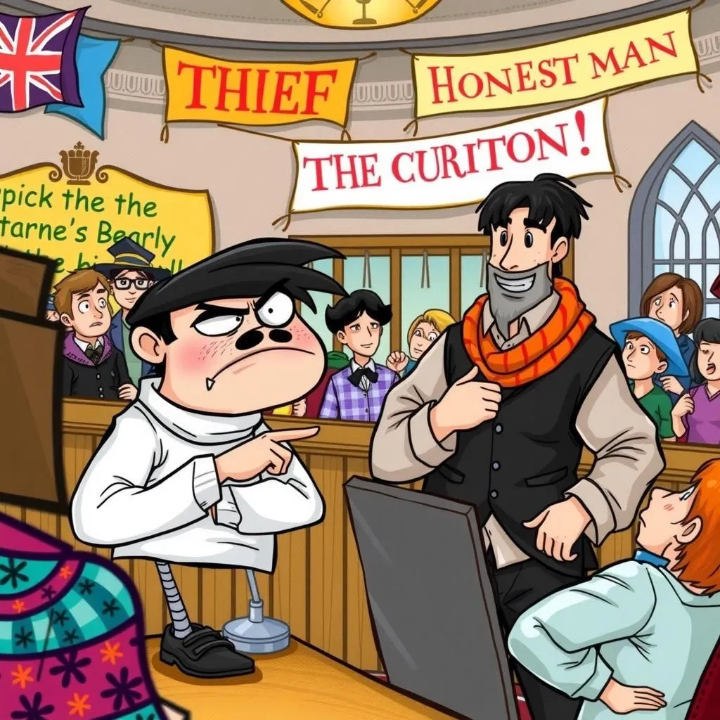 The Thief and the Honest Man - Aesop's Fable illustration featuring Thief and  Honest Man