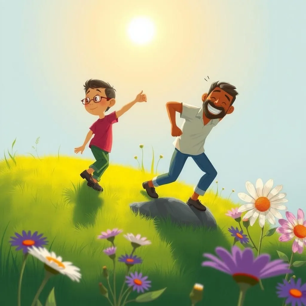 La Parsimonia della Forza. - Aesop's Fable illustration featuring Uomo debole and  uomo forte.