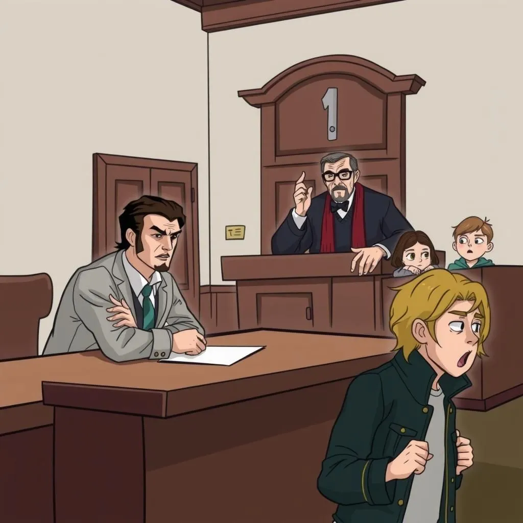 The Tried Assassin - Aesop's Fable illustration featuring Assassin and  Counsel