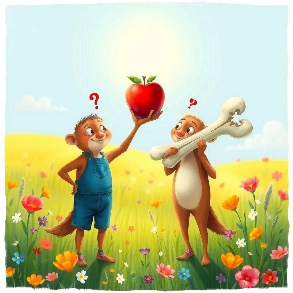 Ang Dalawang Makata. - Aesop's Fable illustration about sining laban sa imahinasyon, ang mga bunga ng kompetisyon, ang katangian ng halaga