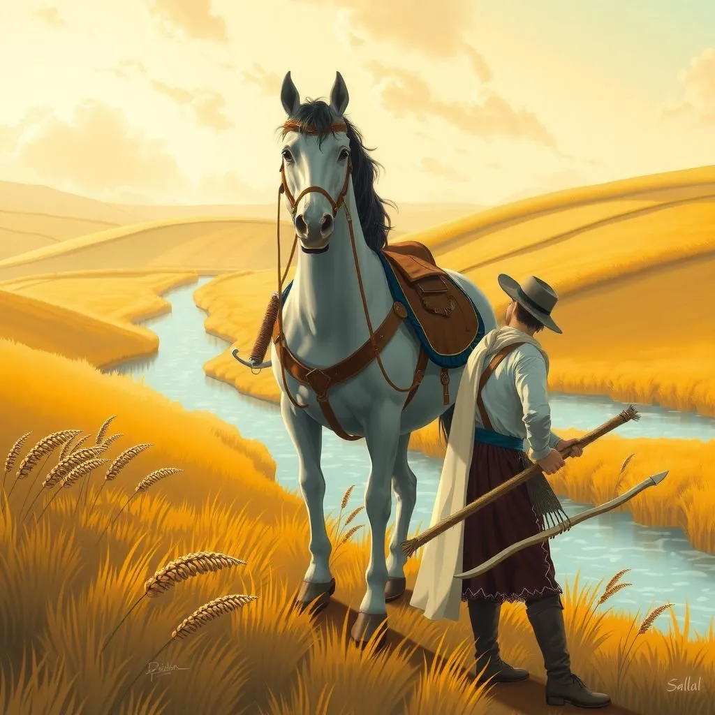 Ang Kabayong Pandigma at ang Magsasaka.