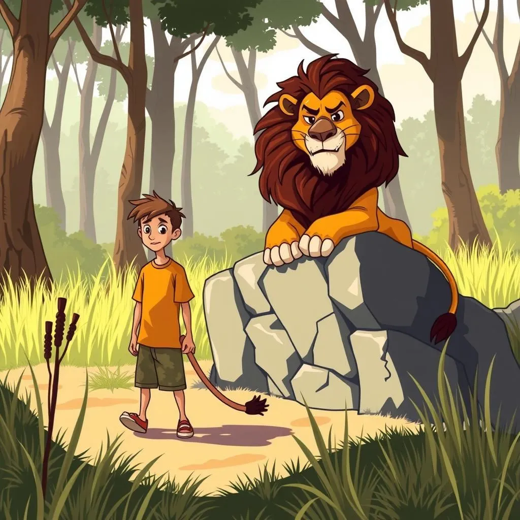 కాడగాడిద మరియు సింహం